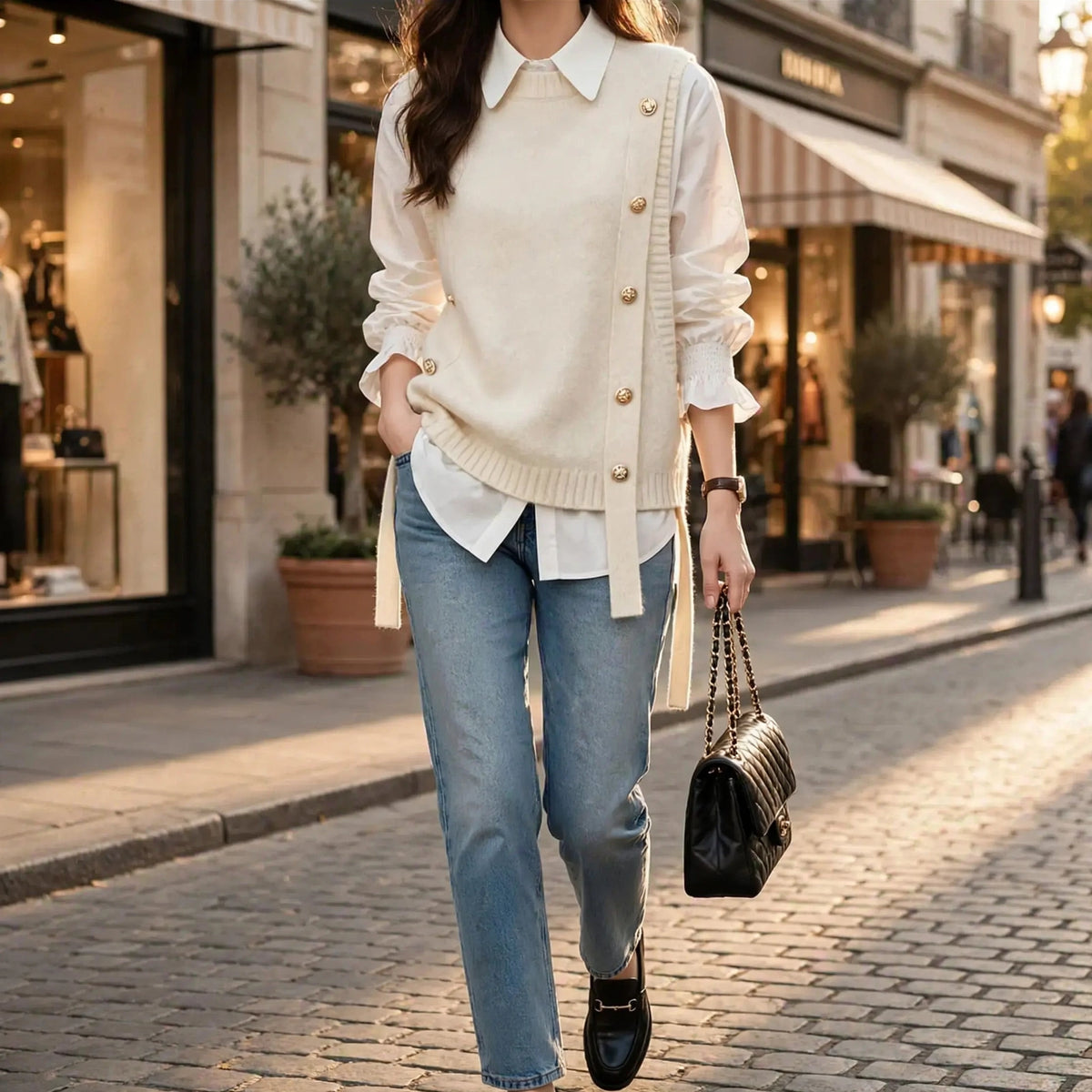 Sloane Button Knit Vest