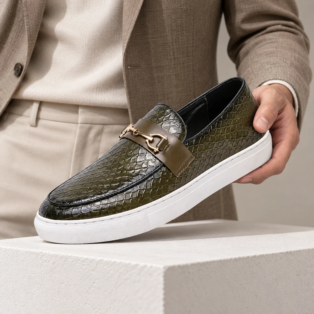 Leather Loafers | Judah Green handheld