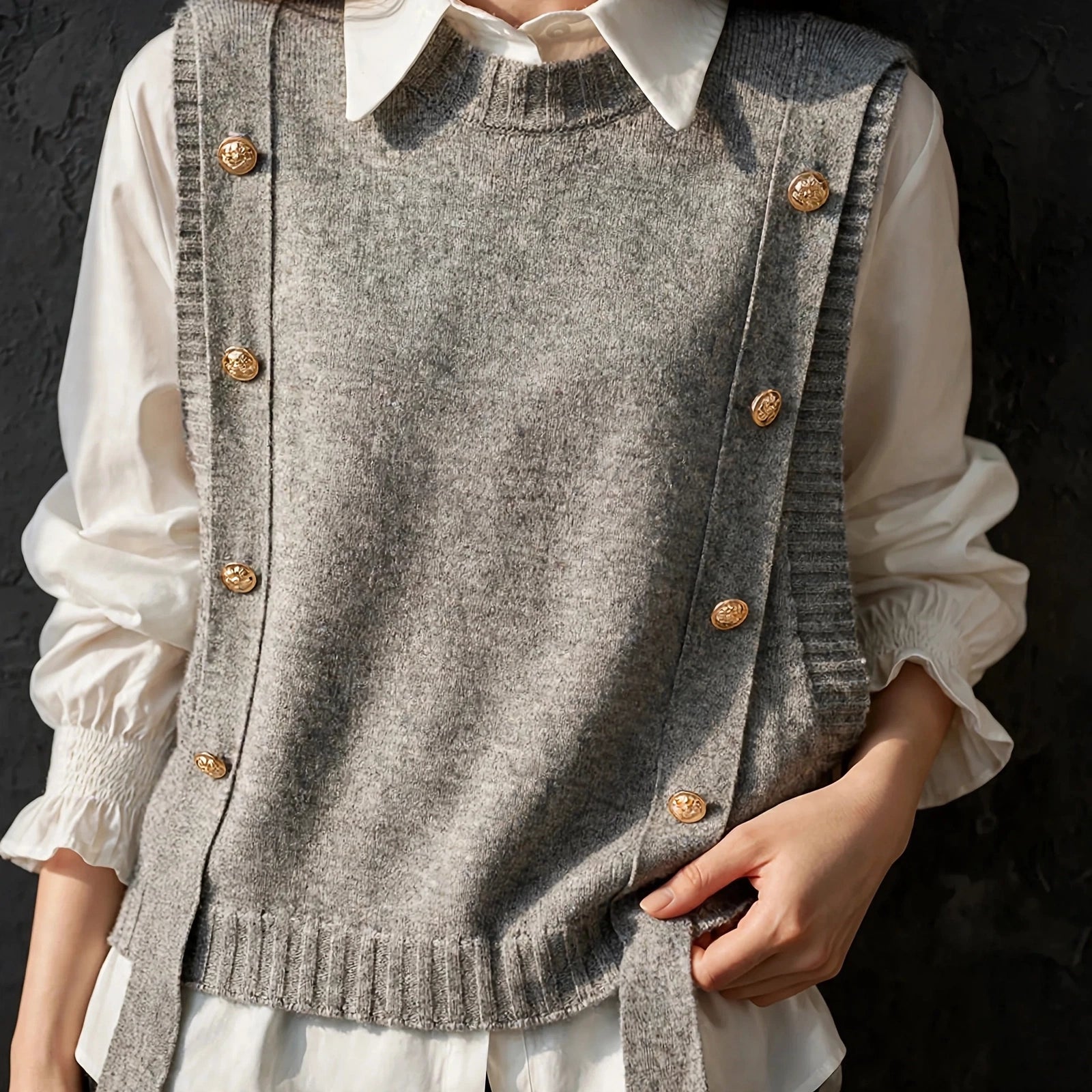 Sloane Button Knit Vest