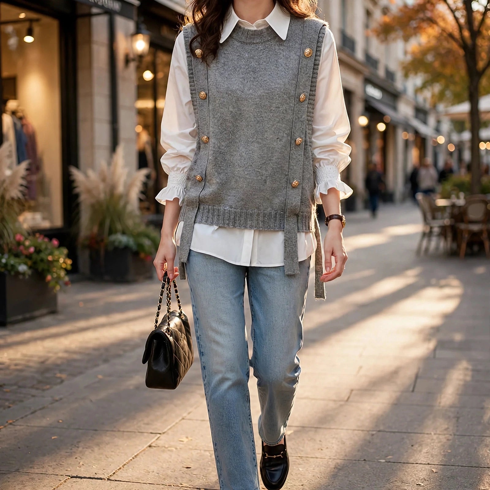 Sloane Button Knit Vest