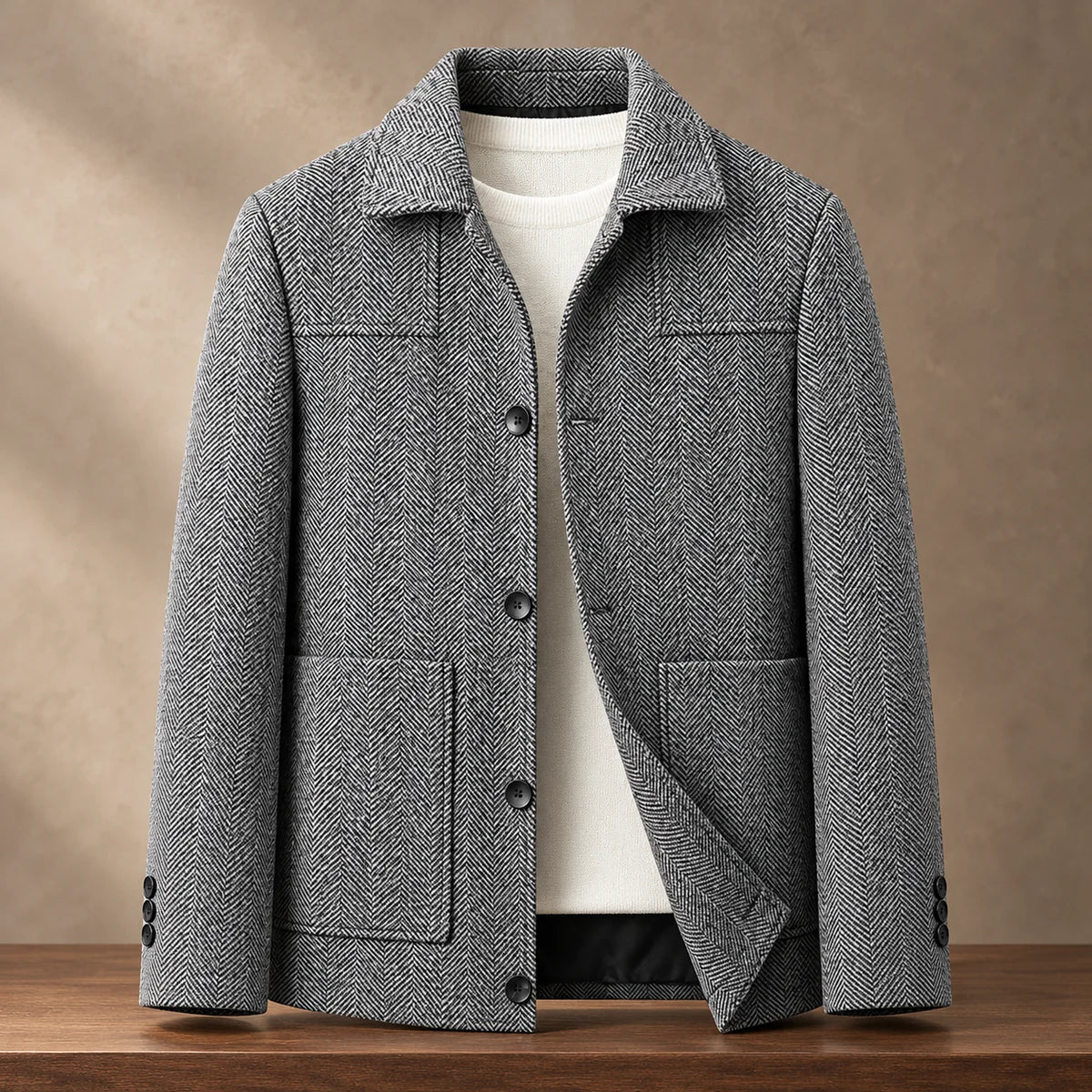Herringbone Jacket | Niall Gray sculpted front