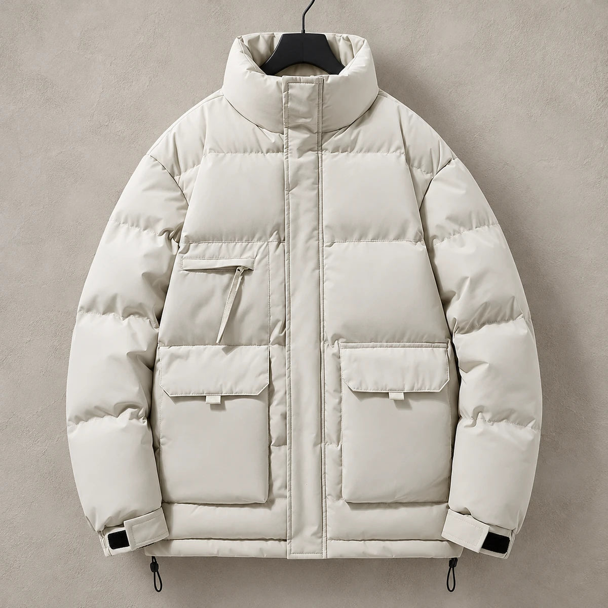Kasper Puffer Jacket Beige front