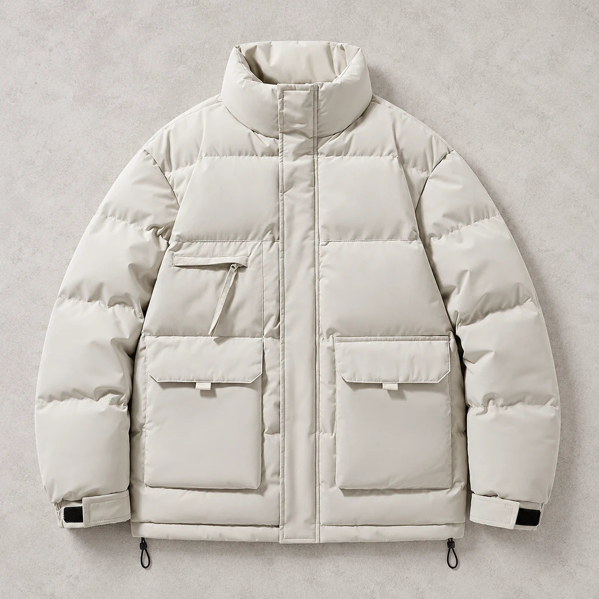 Kasper Puffer Jacket Beige overhead