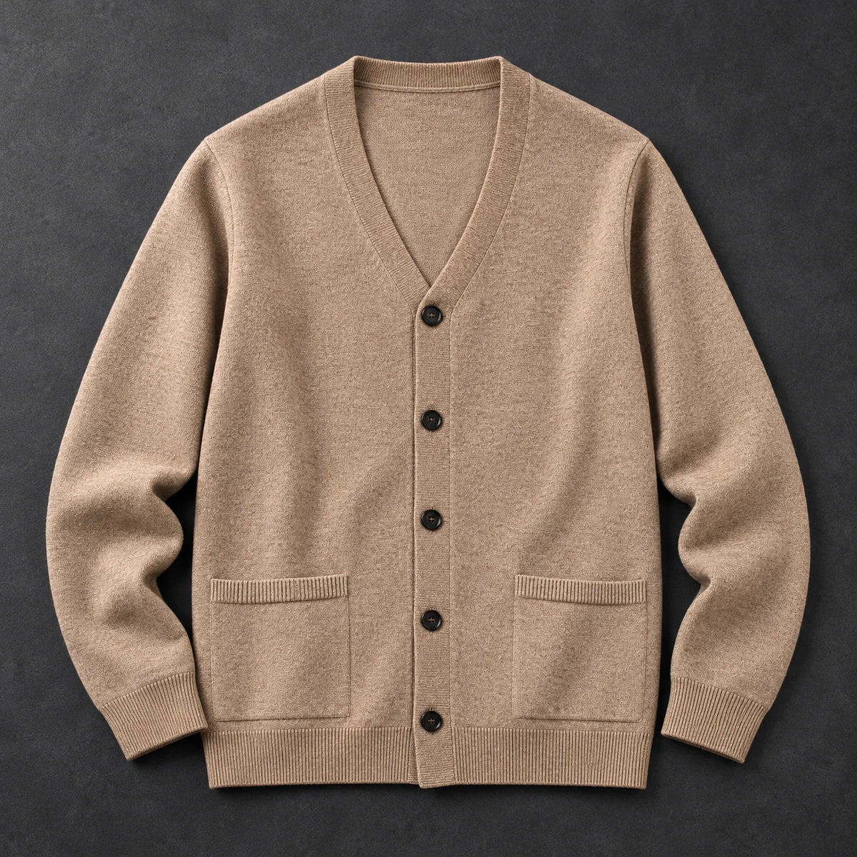 Knit Cardigan | Desmond Beige flatlay