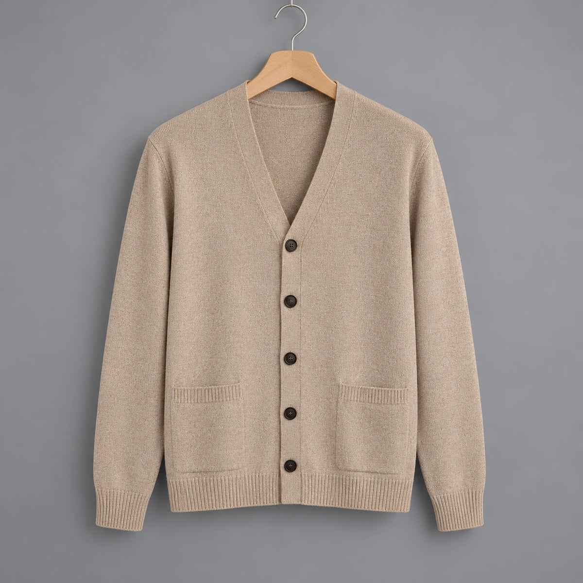 Knit Cardigan | Desmond Beige hanger