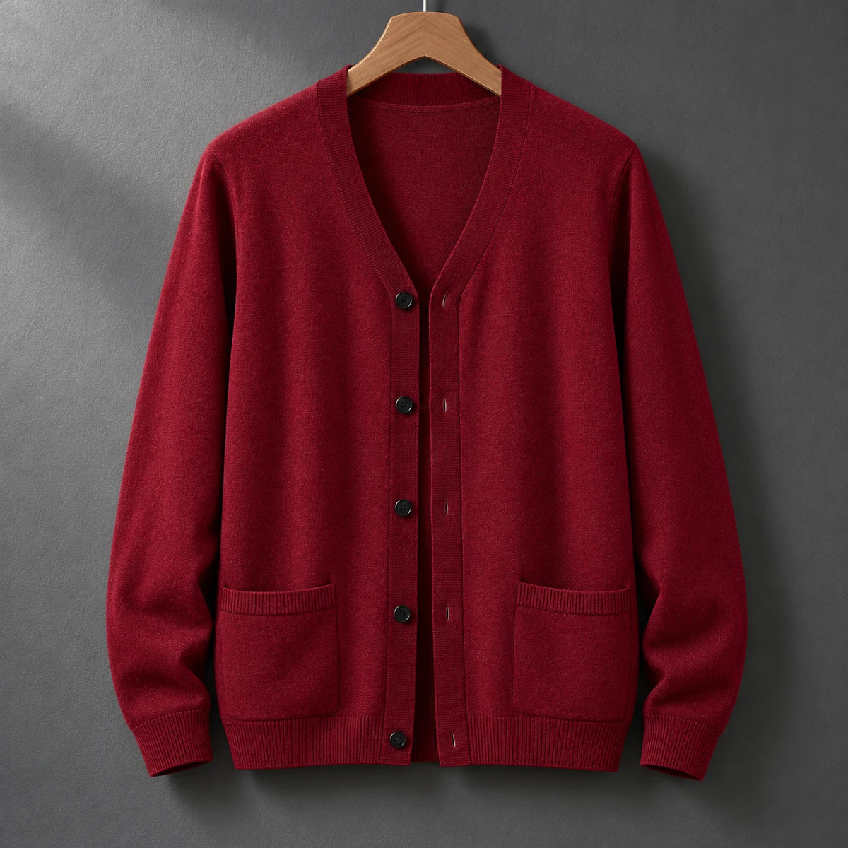 Knit Cardigan | Desmond Red hanger