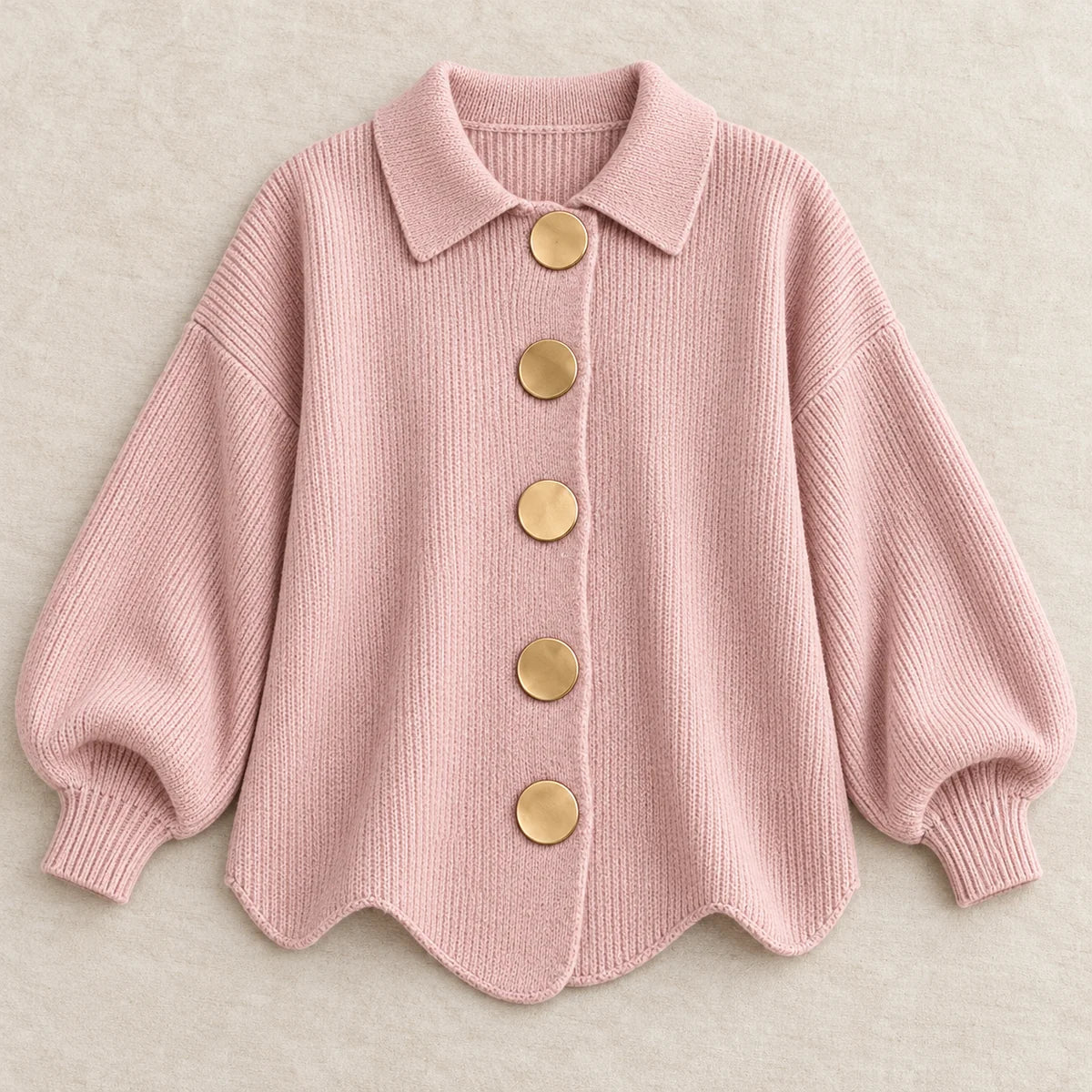 Knit Cardigan | Evangeline Pink flatlay