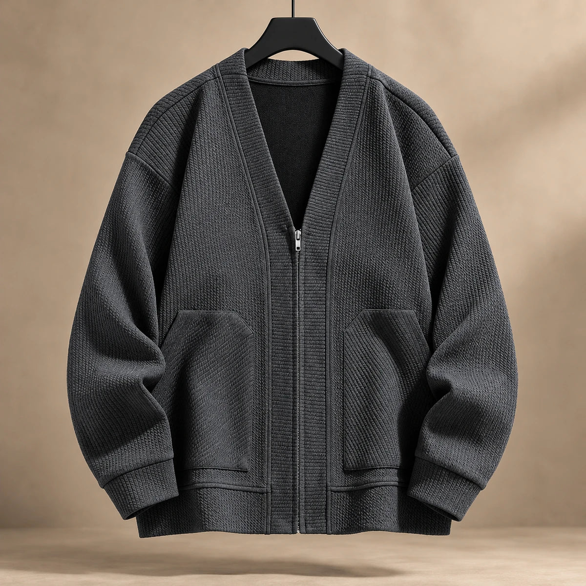 Knit Cardigan | Jorgen Gray front