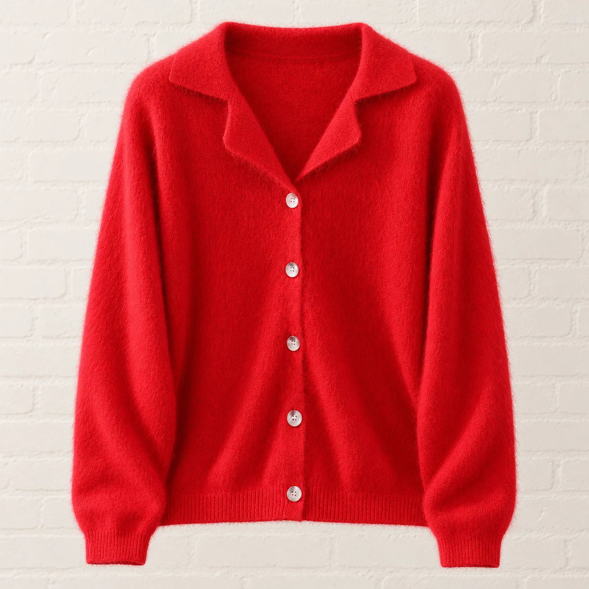 Knit Cardigan | Lucia Red front