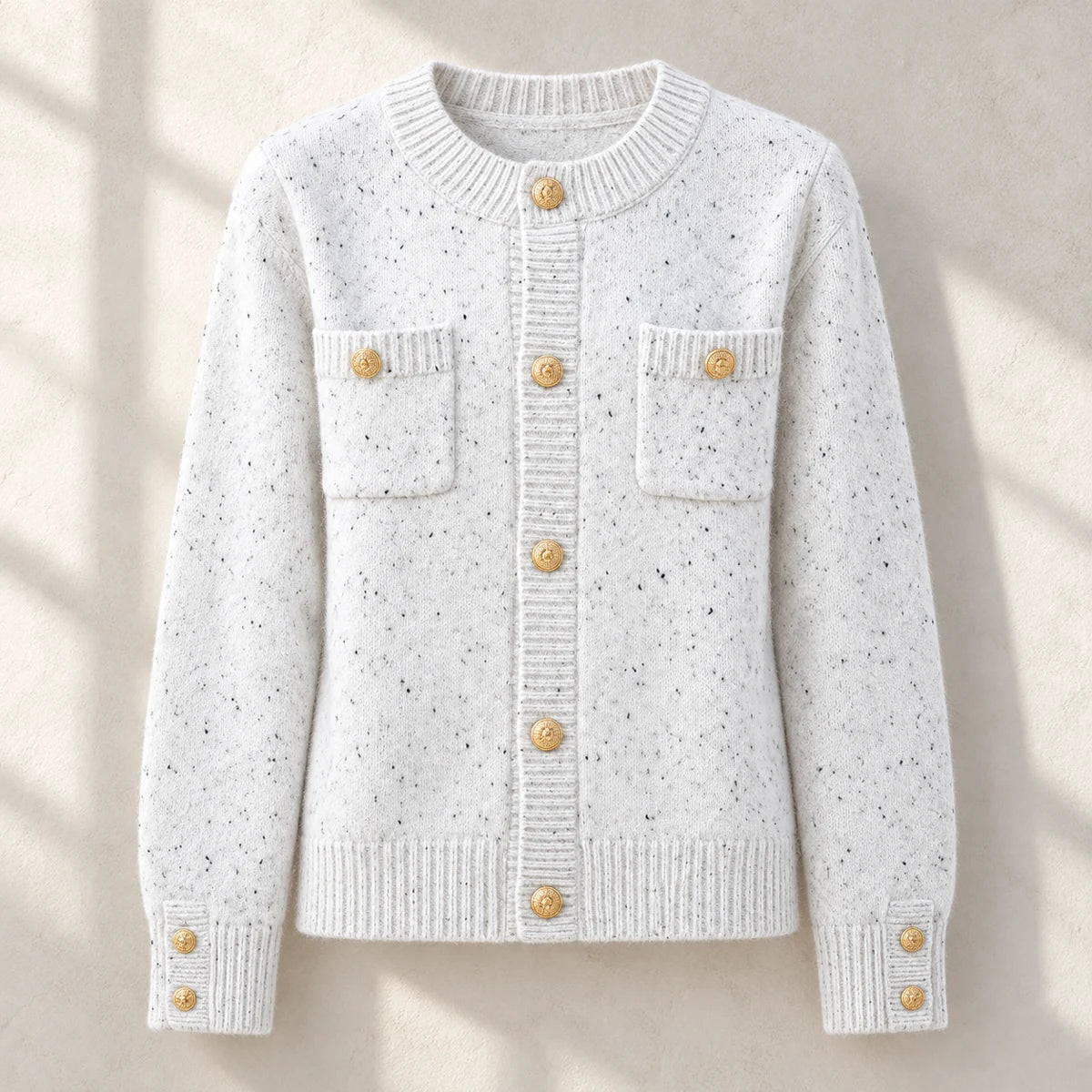 Knit Cardigan | Marisol White front