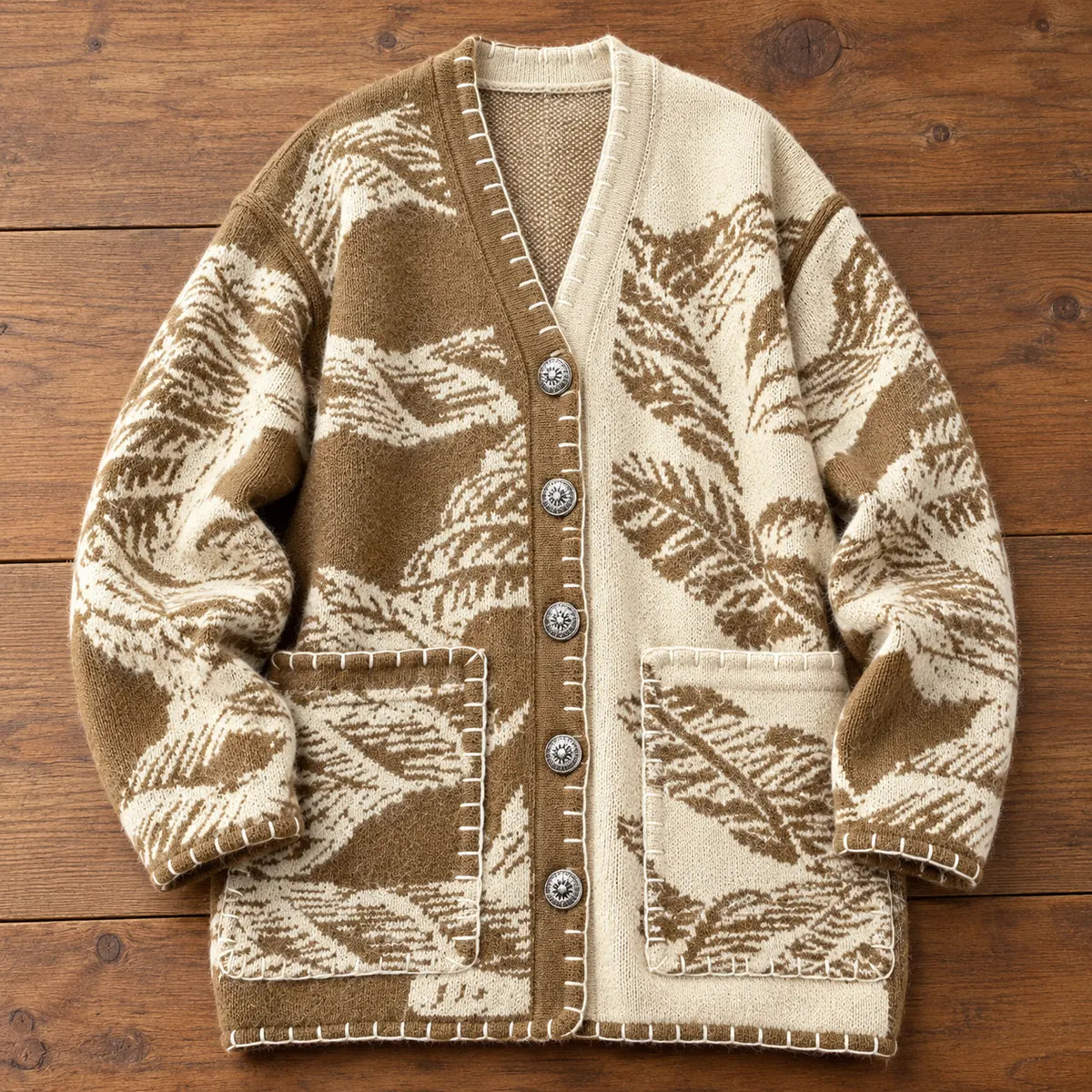 Knit Cardigan | Pascal Brown overhead flatlay