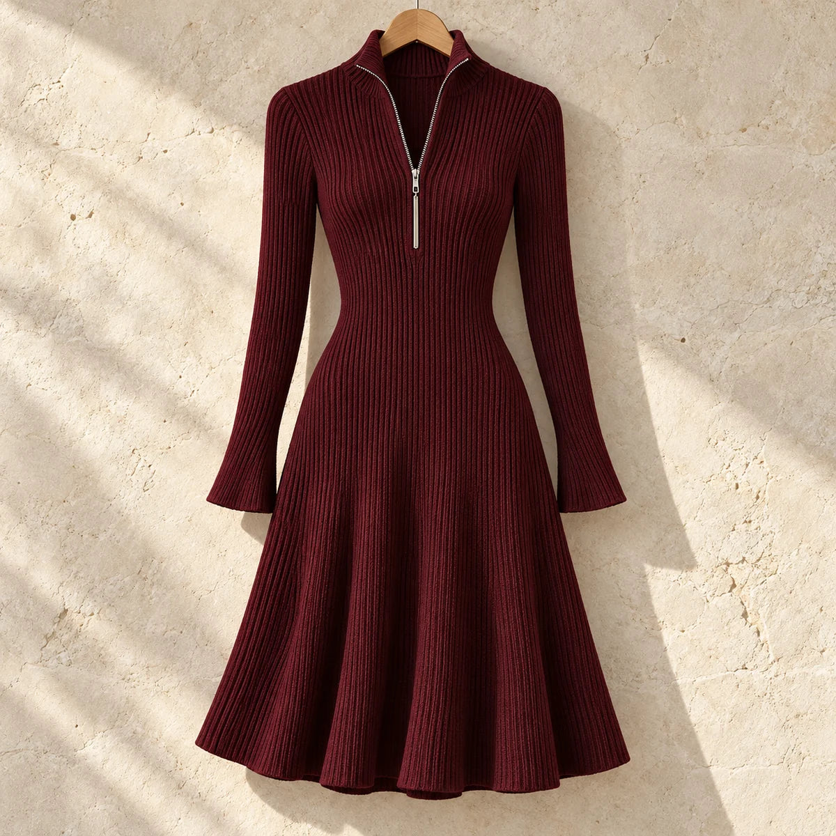 knit-dress-eleanora Red front