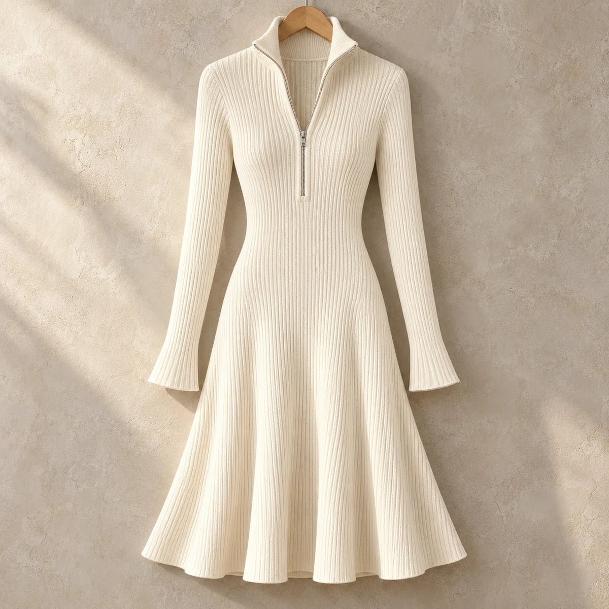 Knit Dress | Eleanora White front