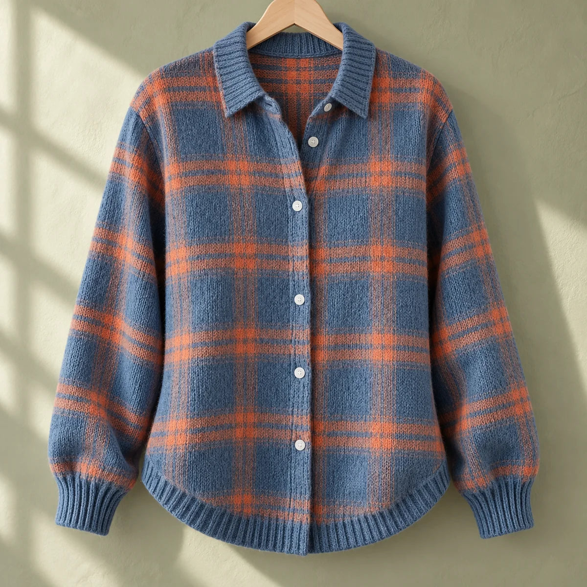 Knit Shirt | Anika Blue hanger front