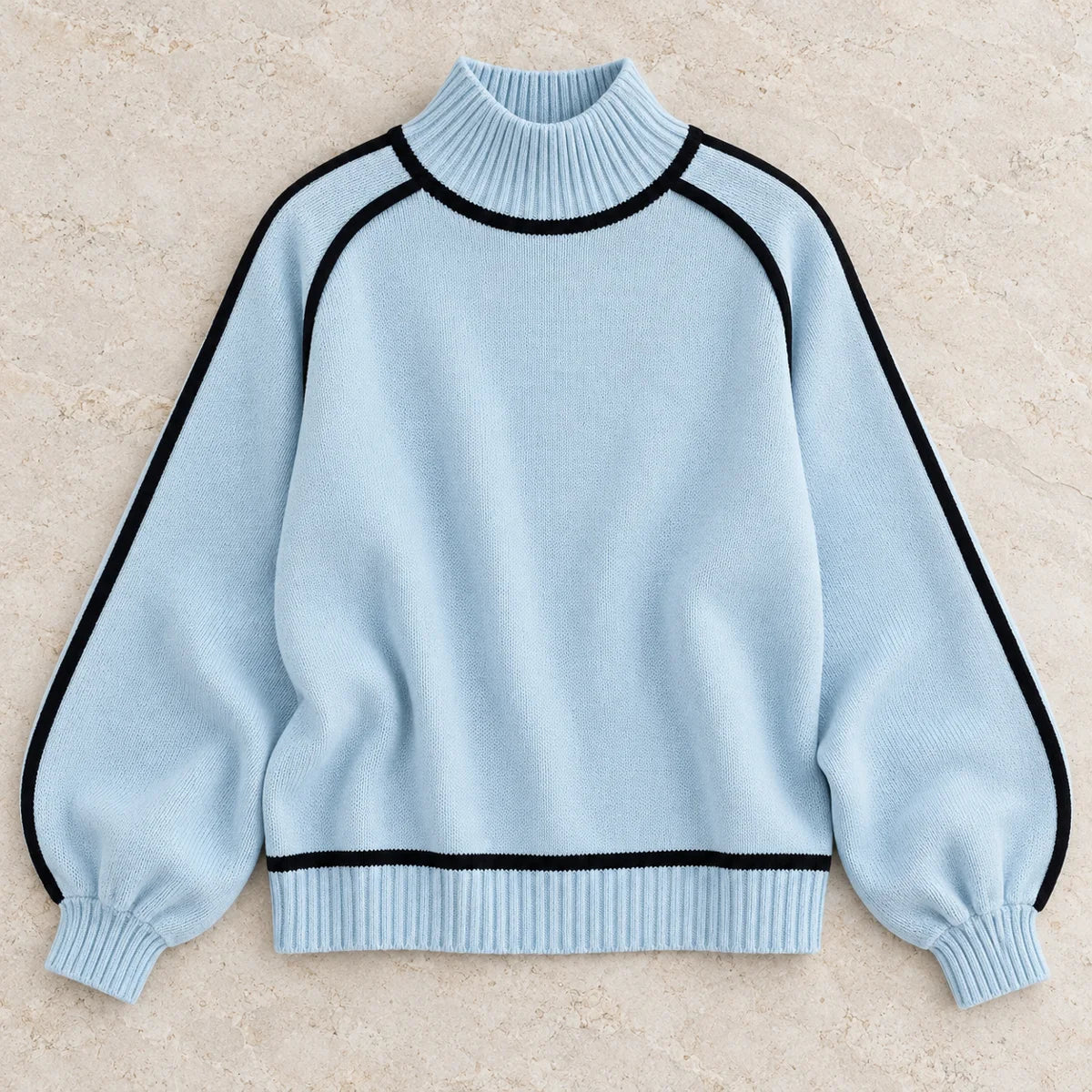 Knit Sweater | Lenora Blue flatlay