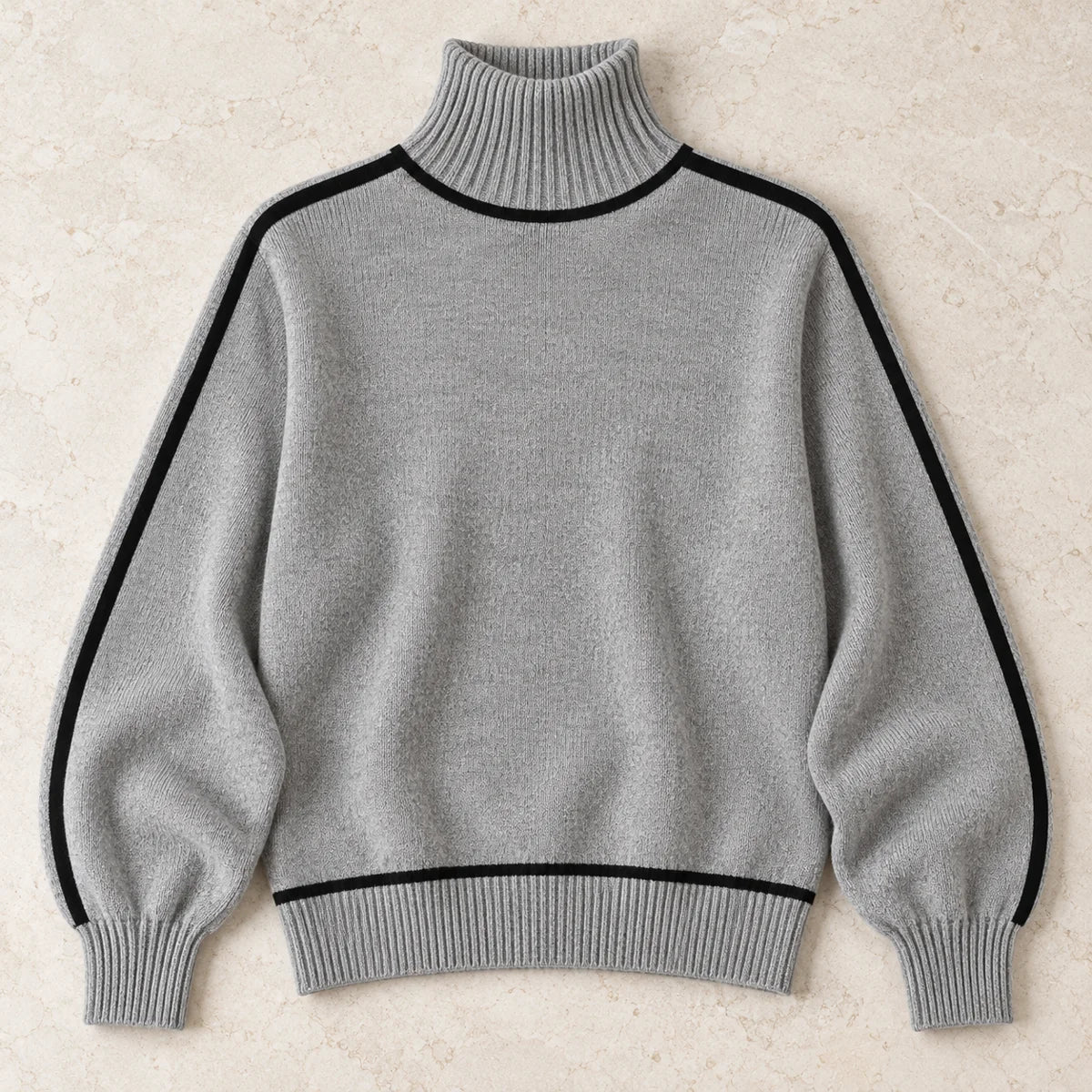 Knit Sweater | Lenora Light Gray flatlay