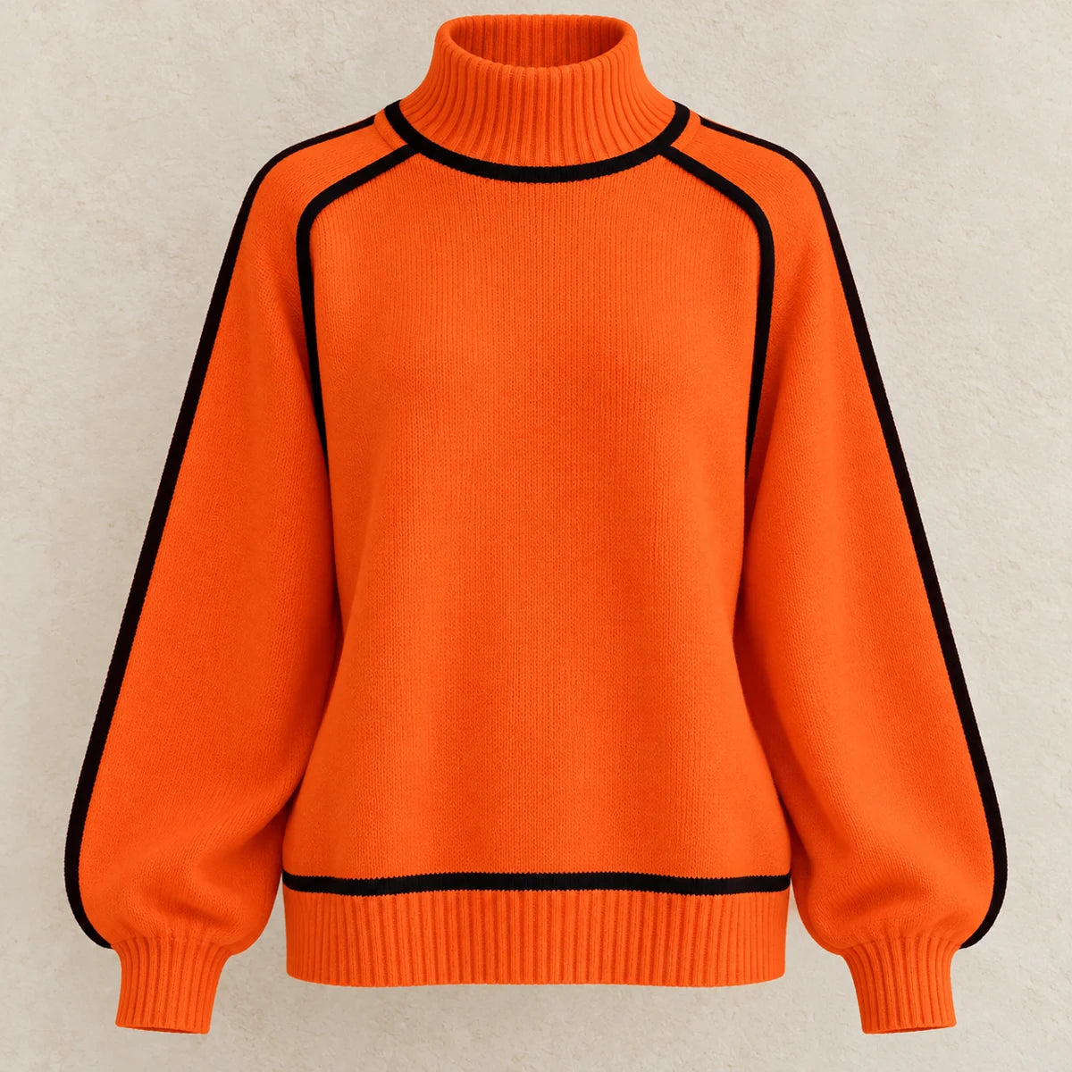 Knit Sweater | Lenora Orange front