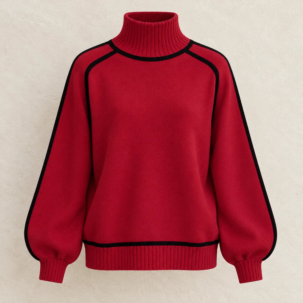Knit Sweater | Lenora Red front