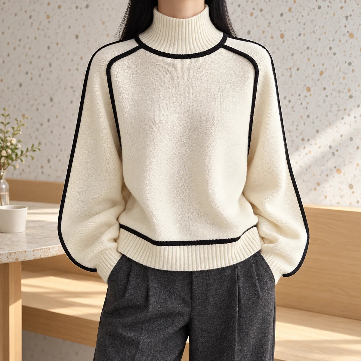 Knit Sweater | Lenora White lifestyle