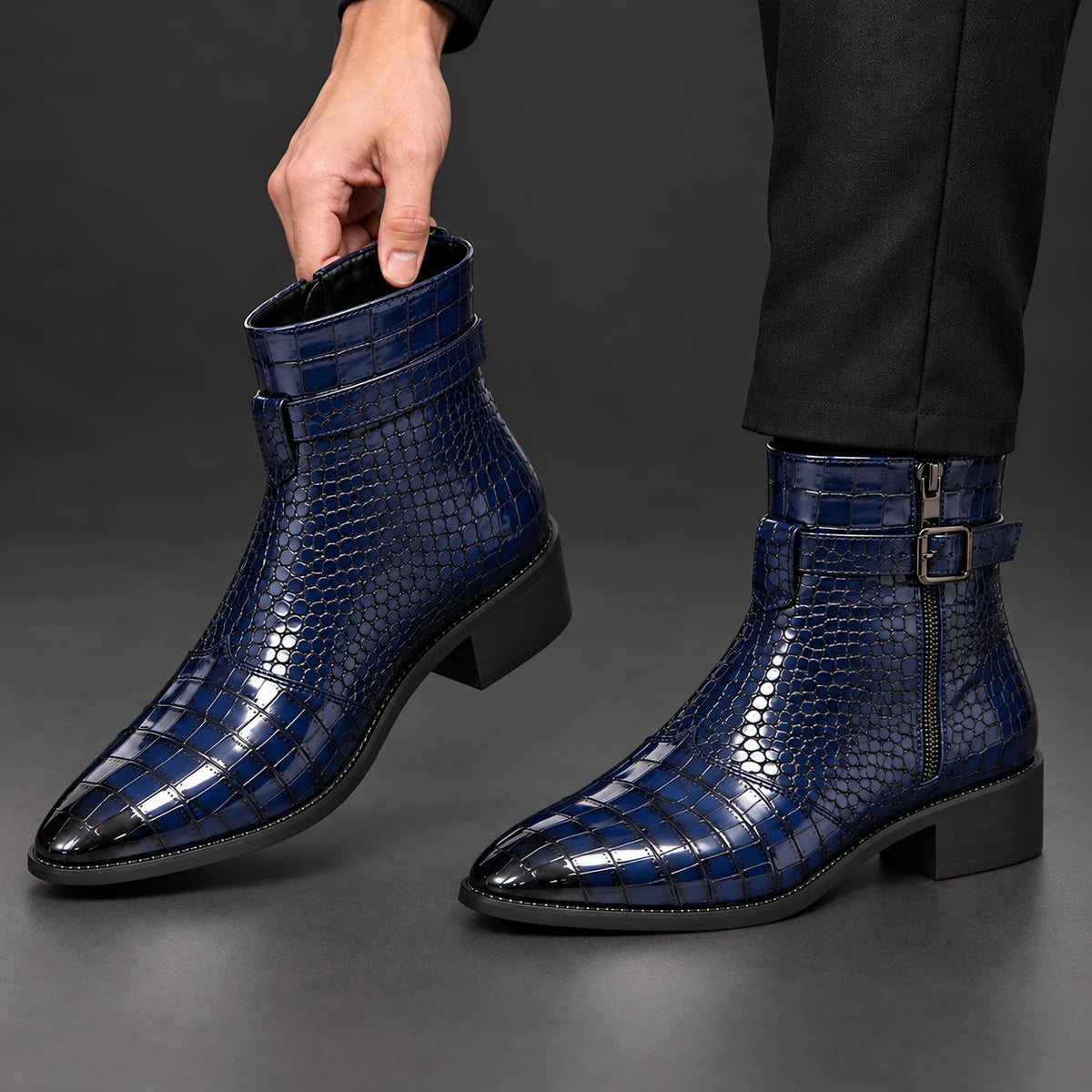 Leather Boots | Bramwell Blue model handheld