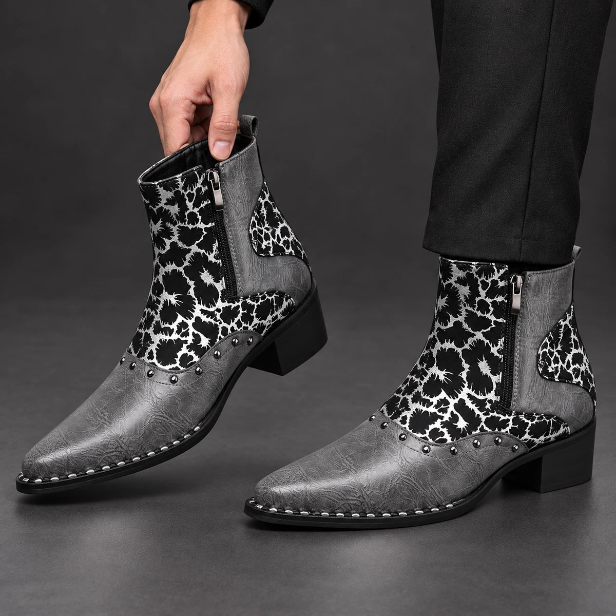 Leather Boots | Cassius Gray model handheld
