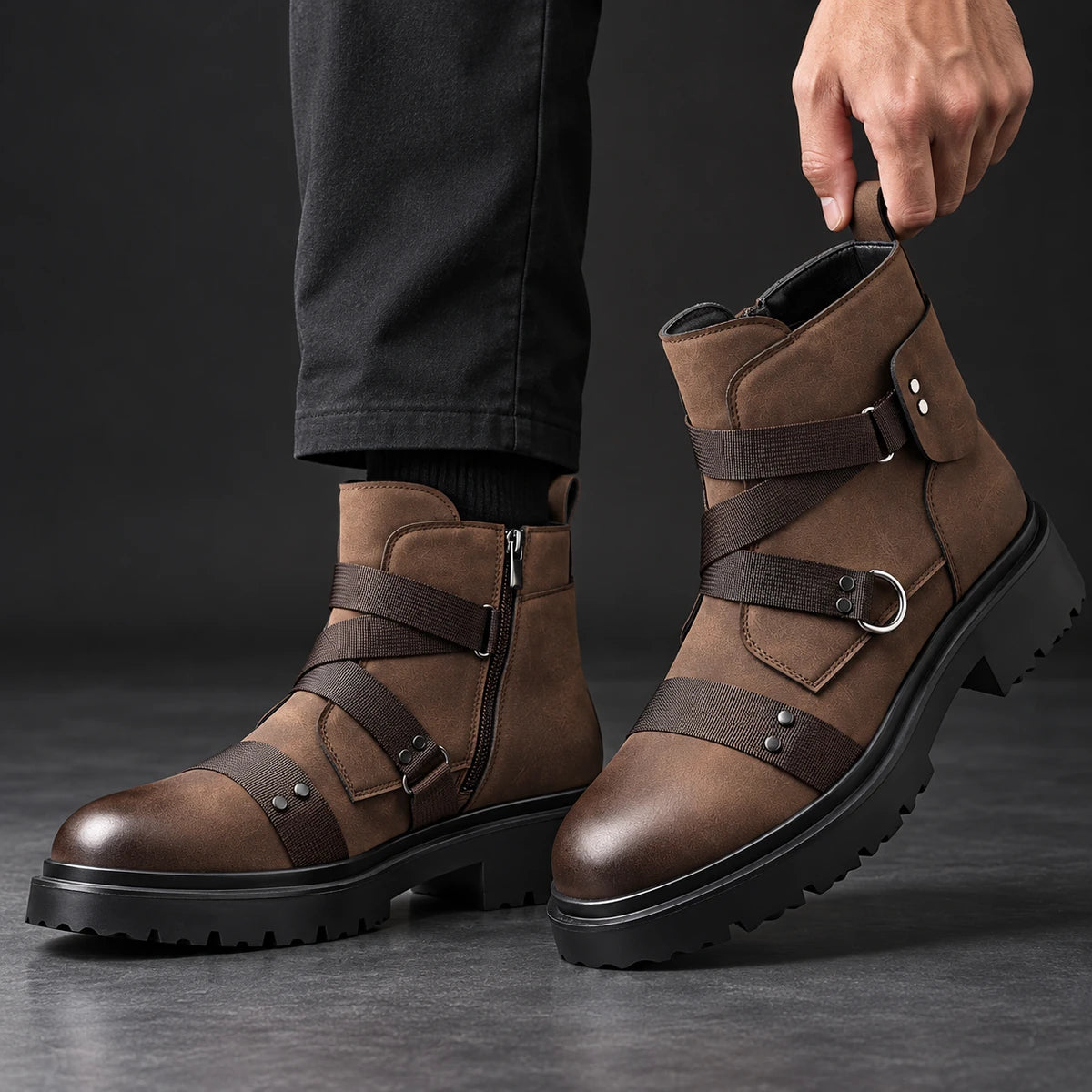 Leather Boots | Hawthorne Brown model handheld