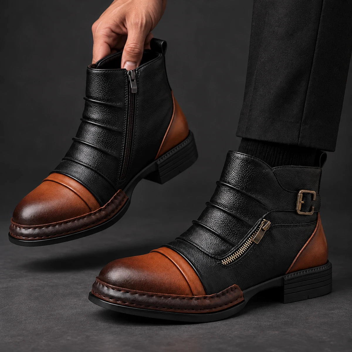 Leather Boots | Idris Brown model handheld