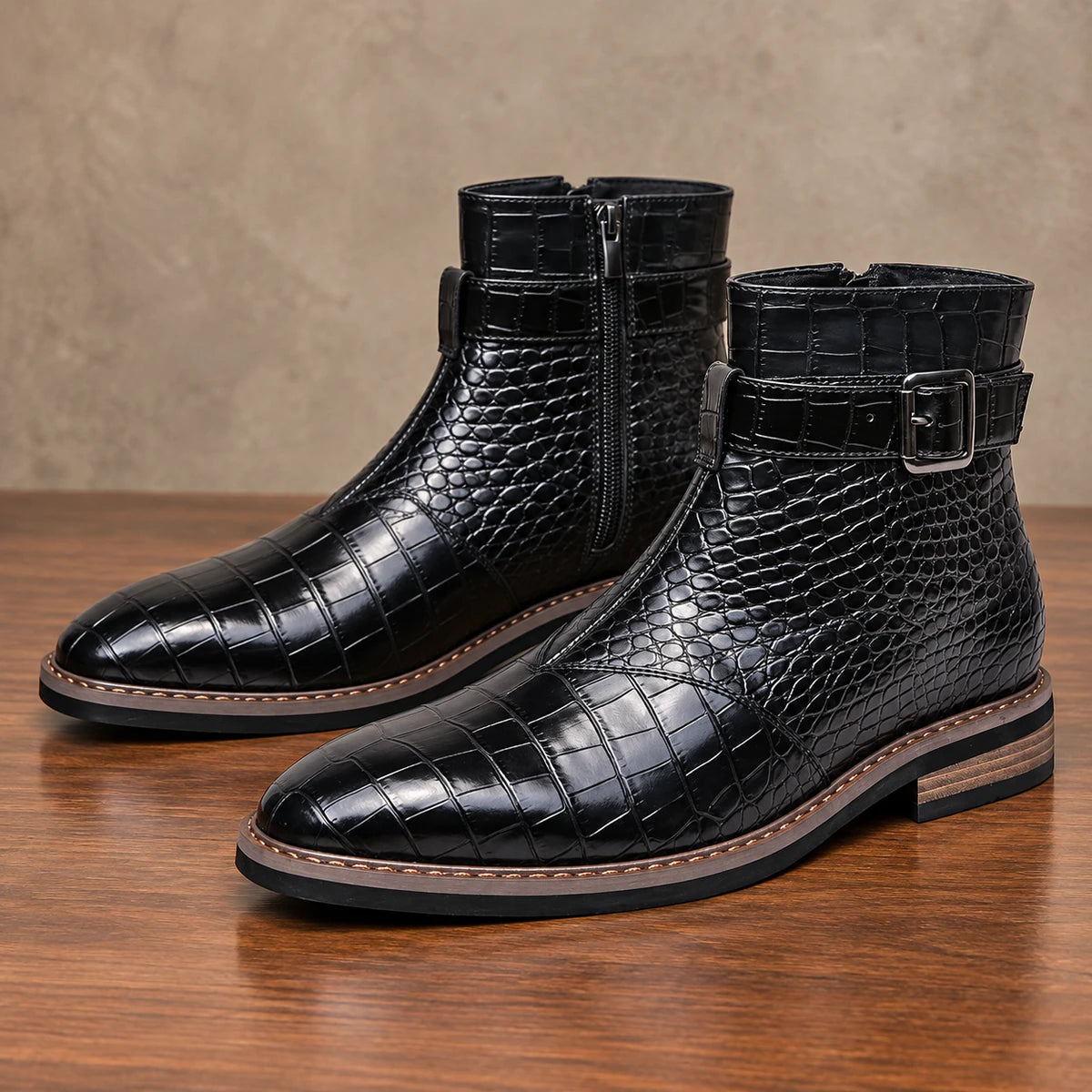 Leather Boots | Torben Black natural pair