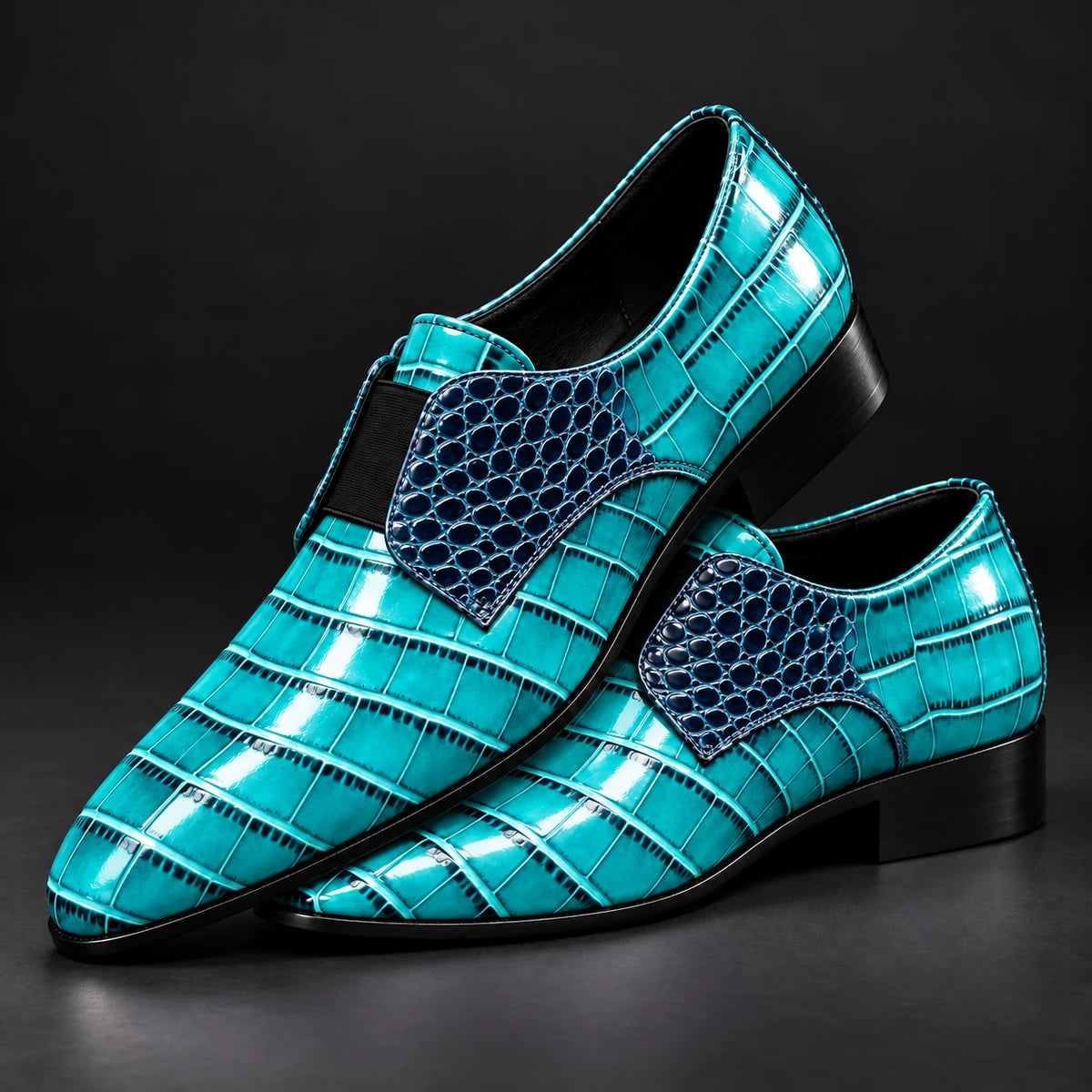 Leather Loafers | Lysander Blue stacked pair
