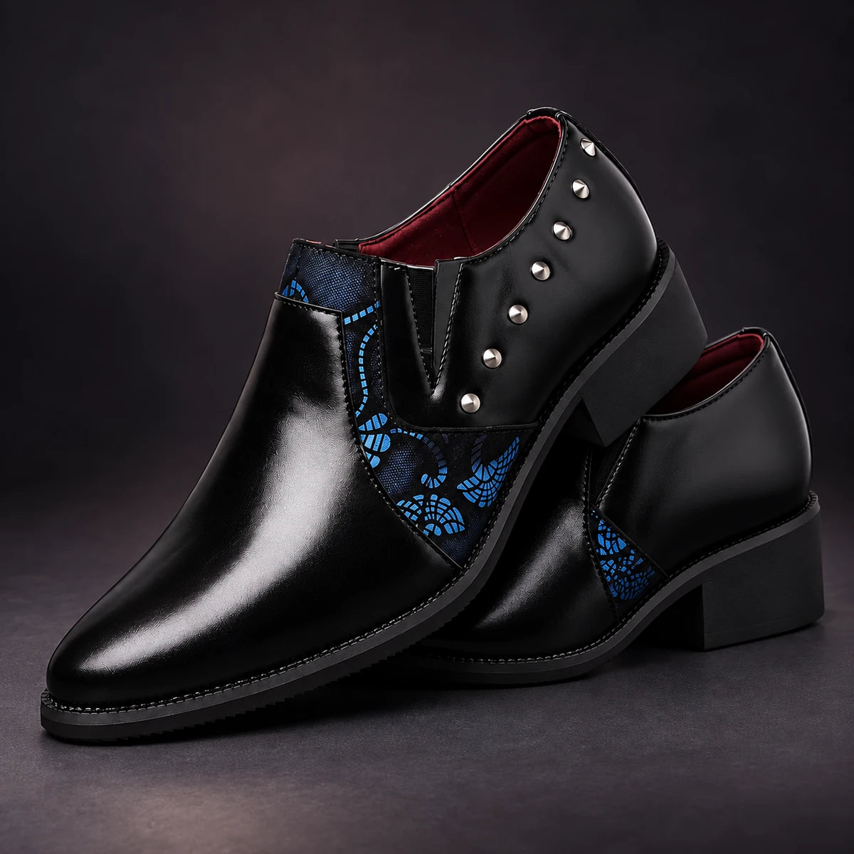 Leather Shoes | Lennart Black stacked pair