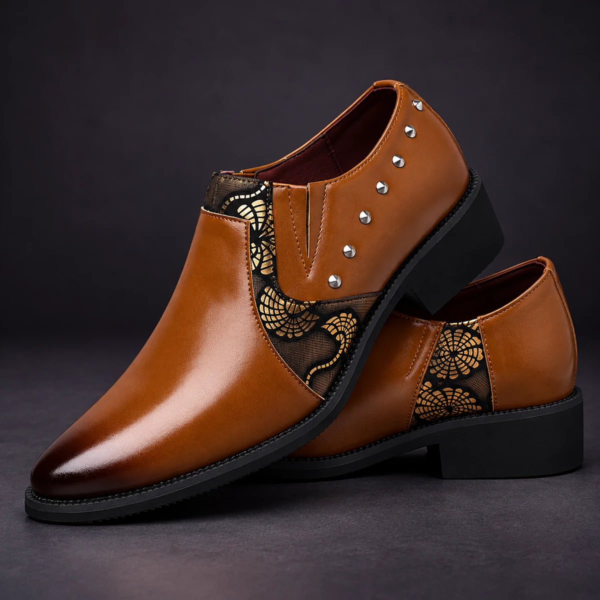 Leather Shoes | Lennart Brown stacked pair