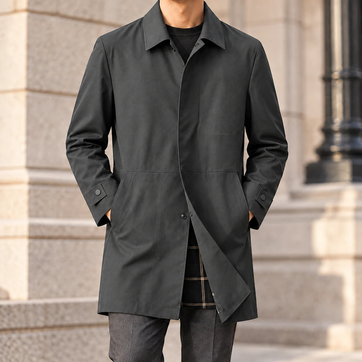 Melchior Coat Gray model