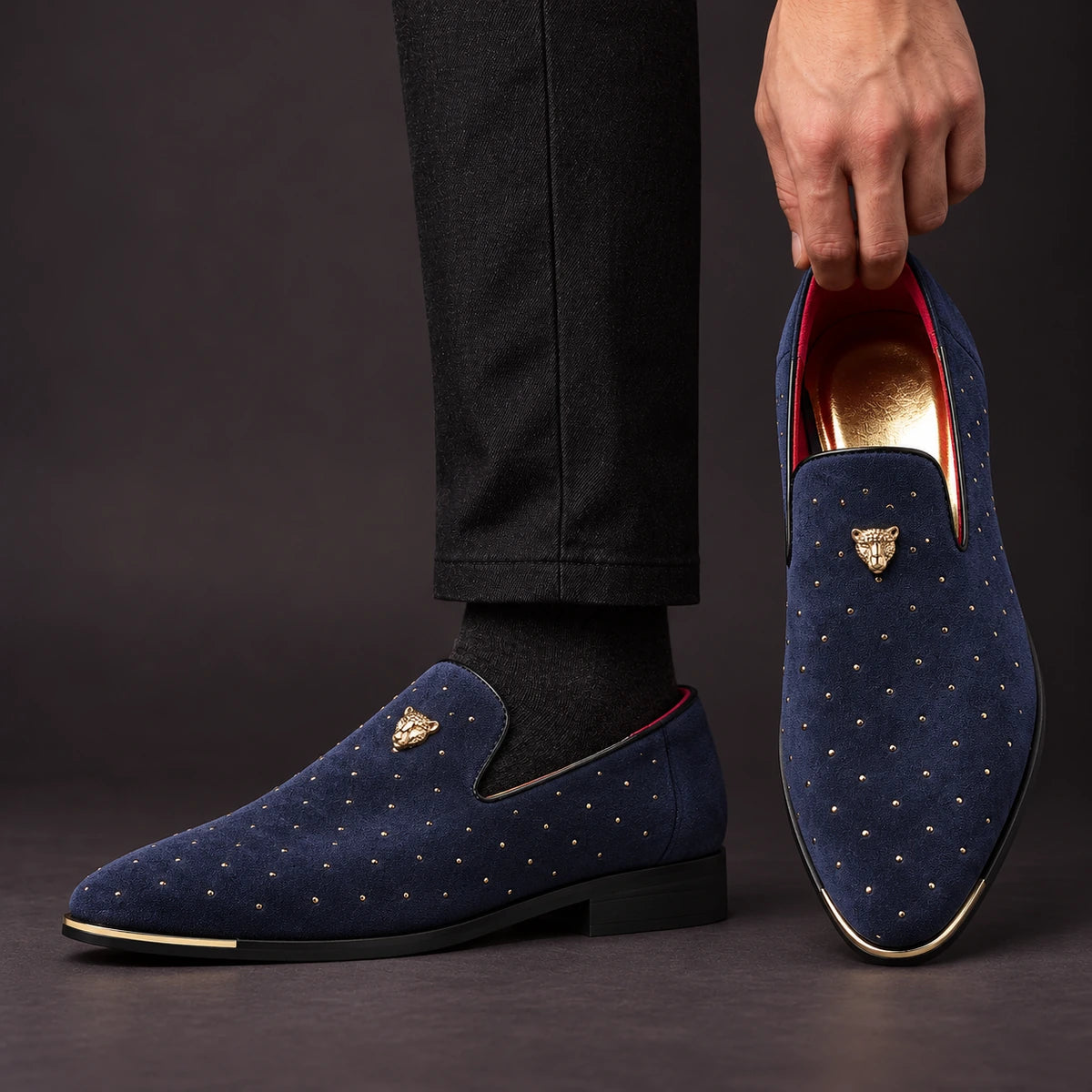 Leather Loafers | Casimir Blue model handheld
