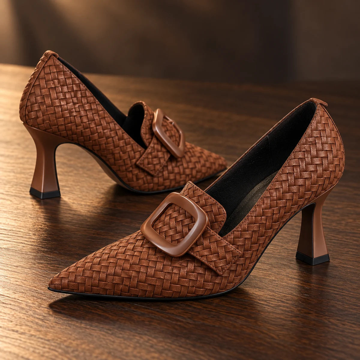 Mirabel Heels Brown flatlay
