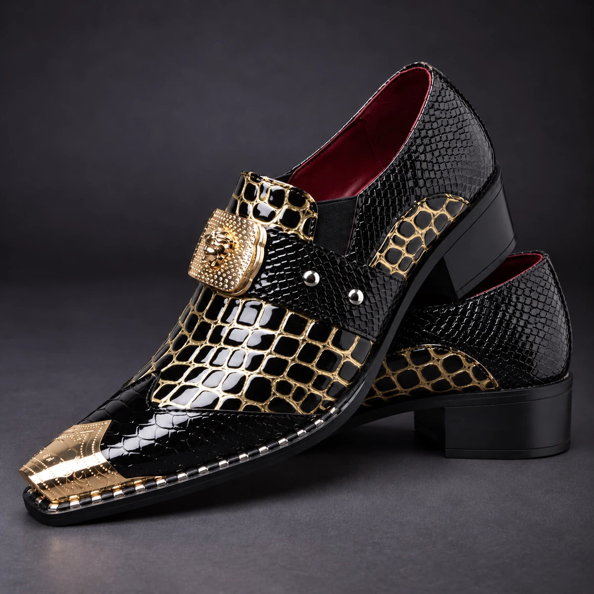 Leather Loafers | Nestor Black stacked pair