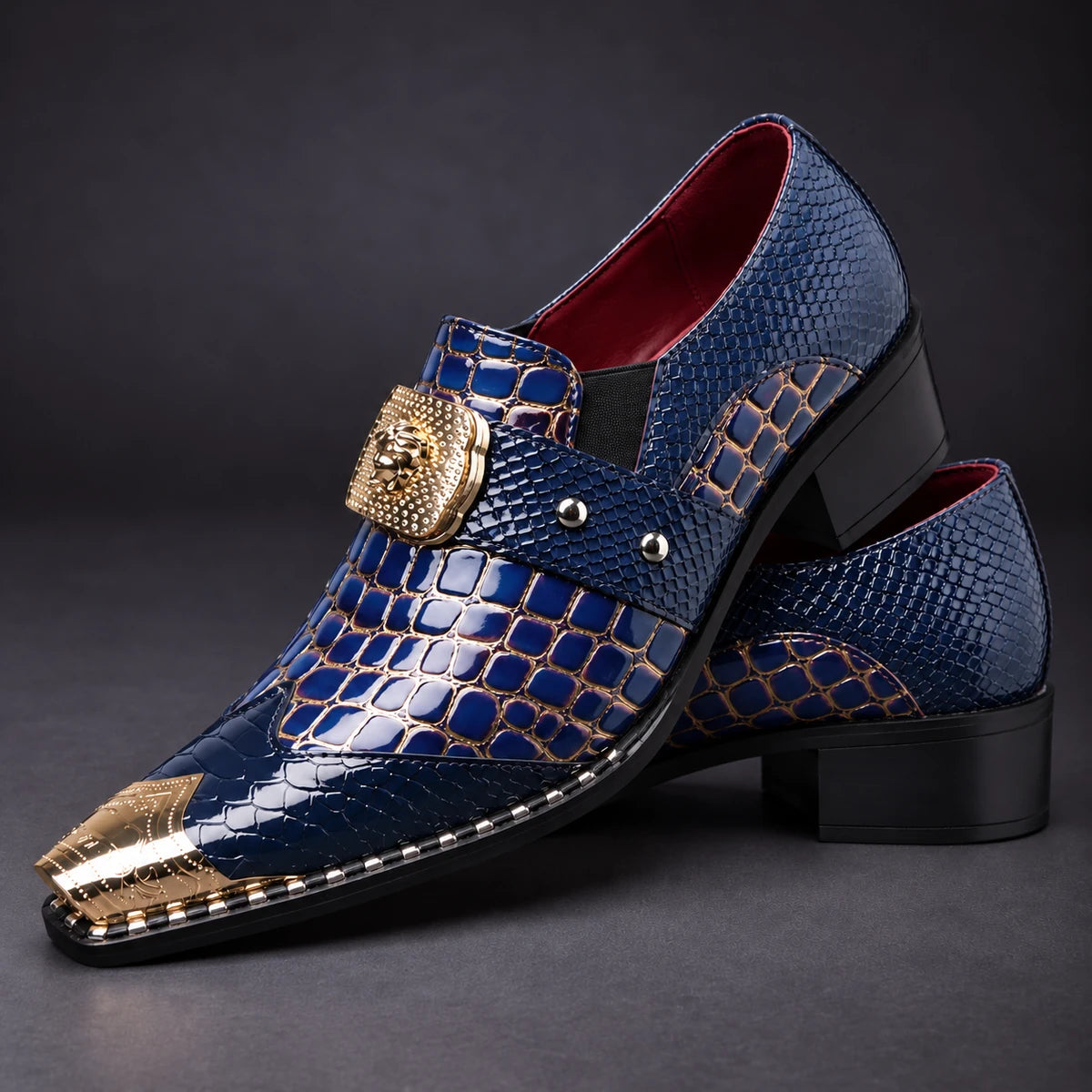 Leather Loafers | Nestor Blue stacked pair