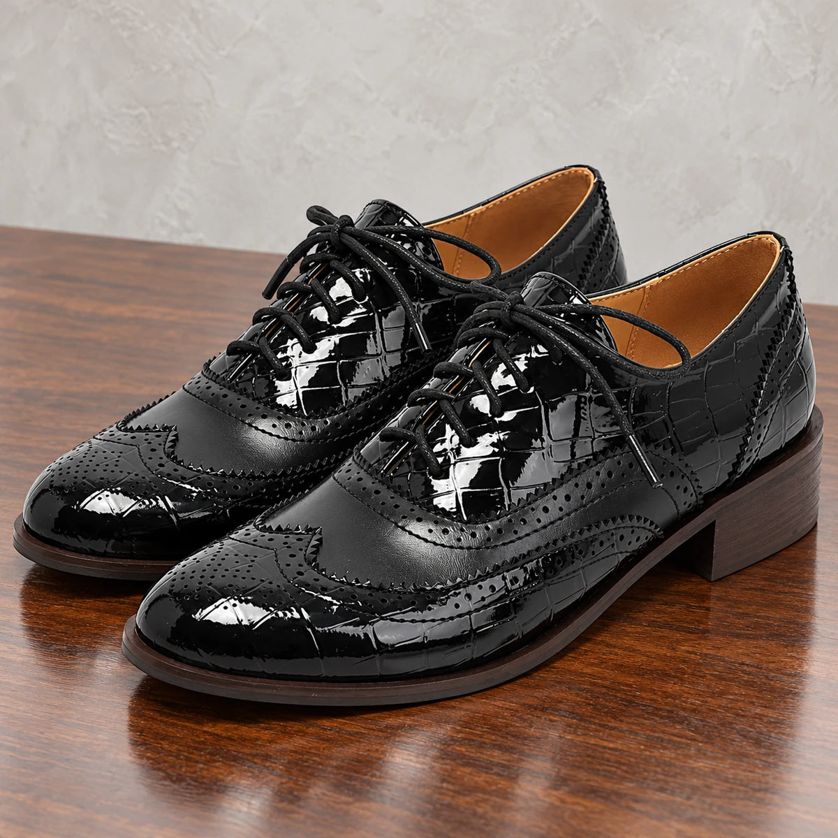 Patent Oxfords | Celine Black natural pair