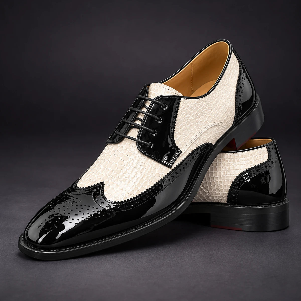 Leather Oxfords | Sven White stacked pair