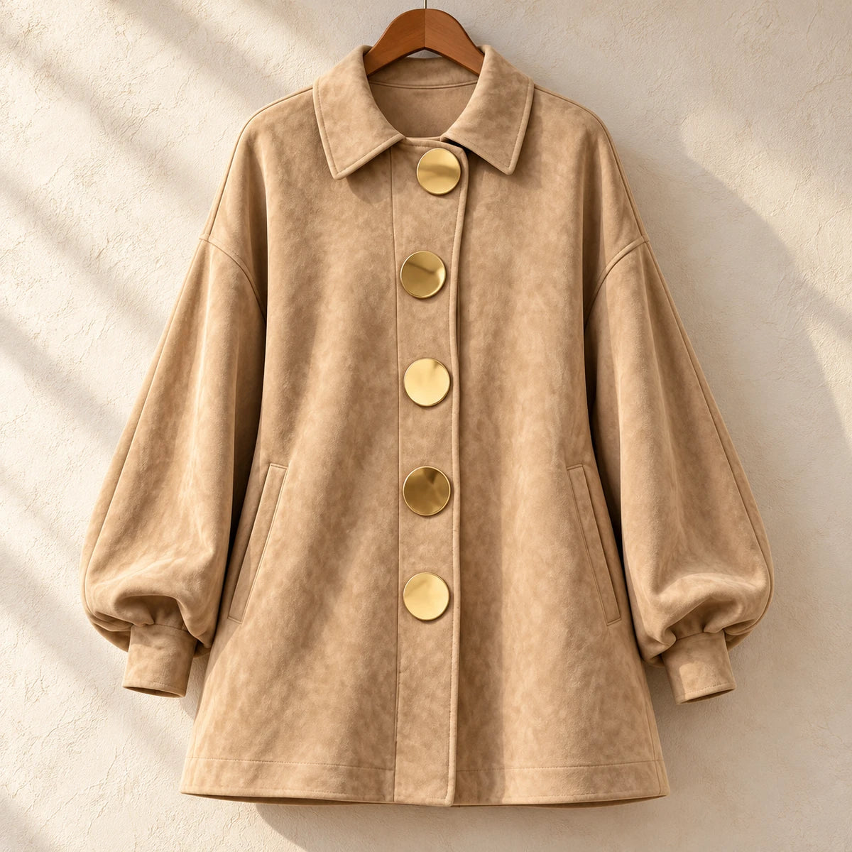 Rosalind Dress Beige hanger