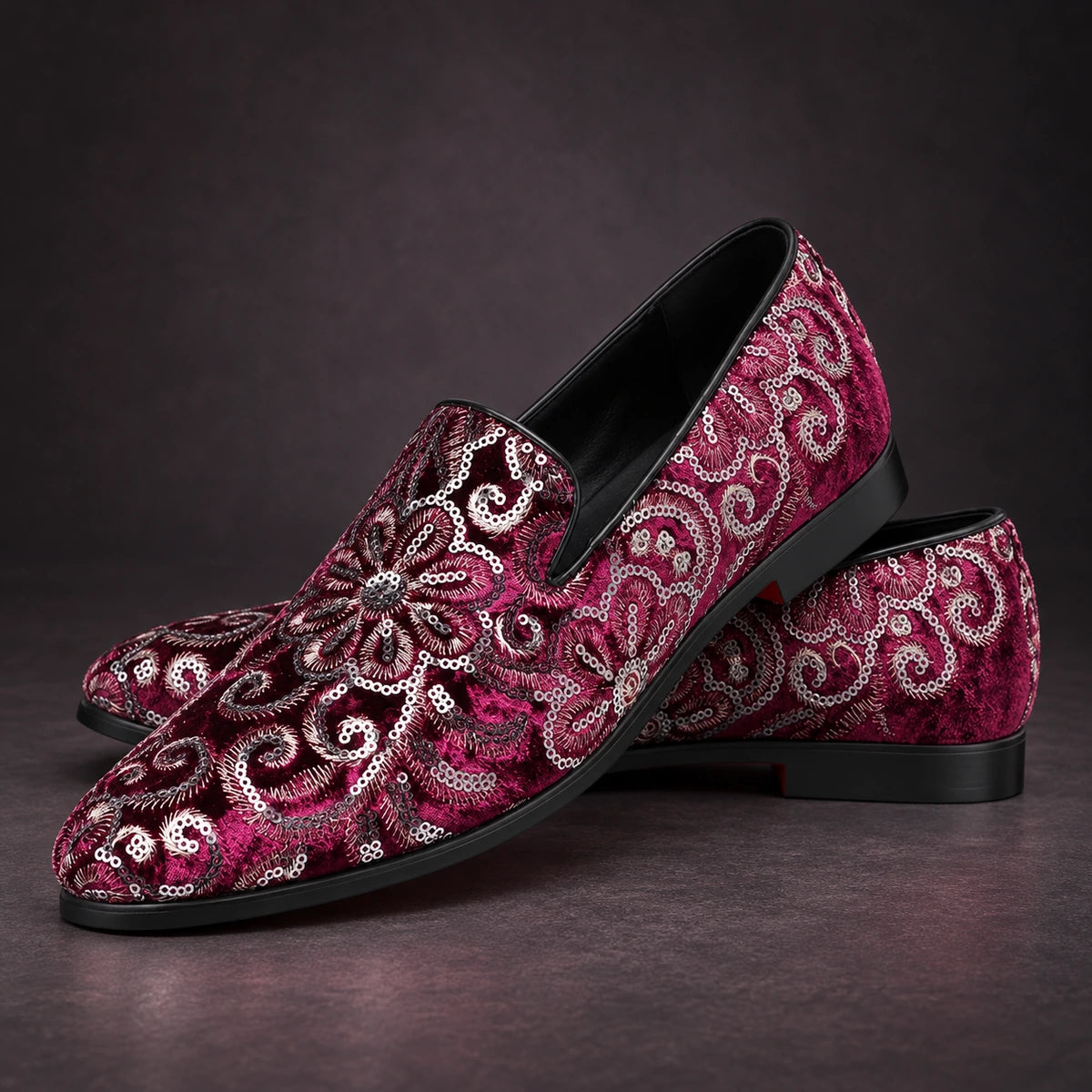 Leather Loafers | Walden Red stacked pair