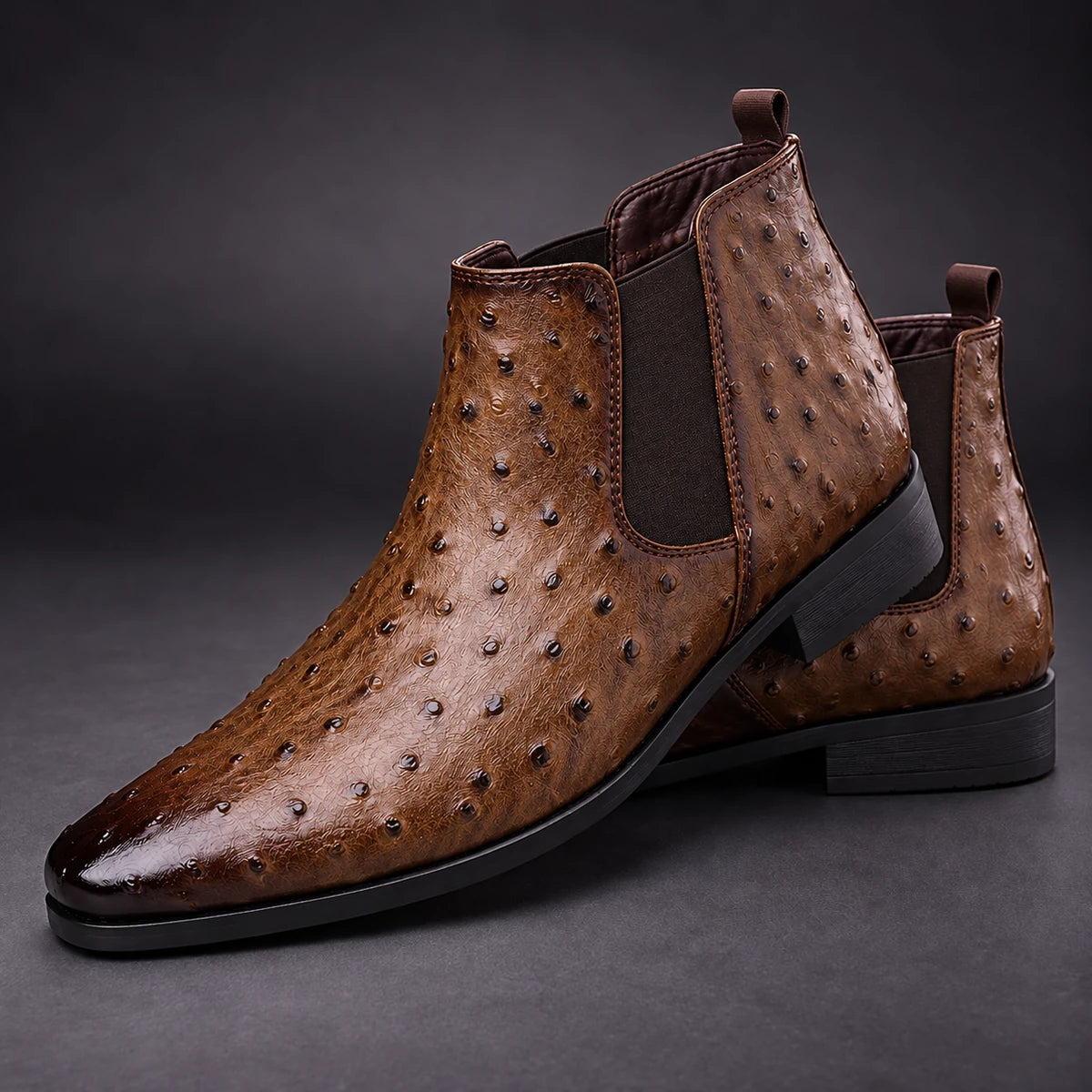 Leather Boots | Sigurd Brown stacked pair