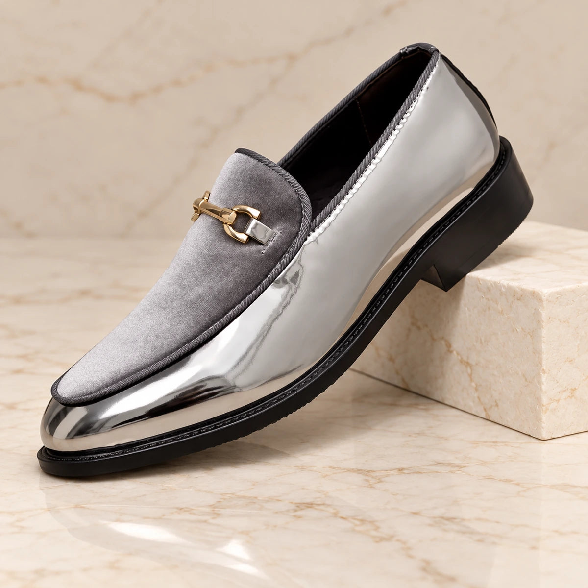 Hugh Loafers Silver primary