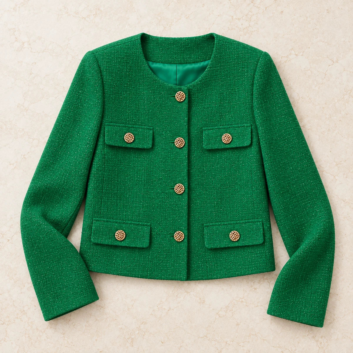 Juliette Blazer Green flatlay view