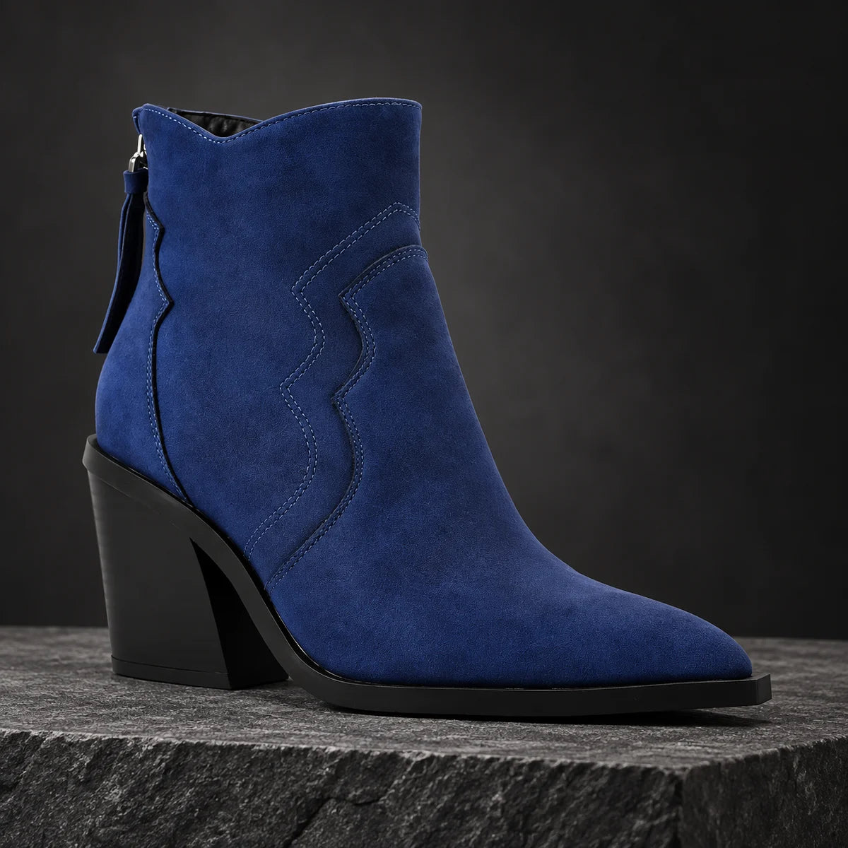 Genuine Suede Boots | Isadora Blue profile