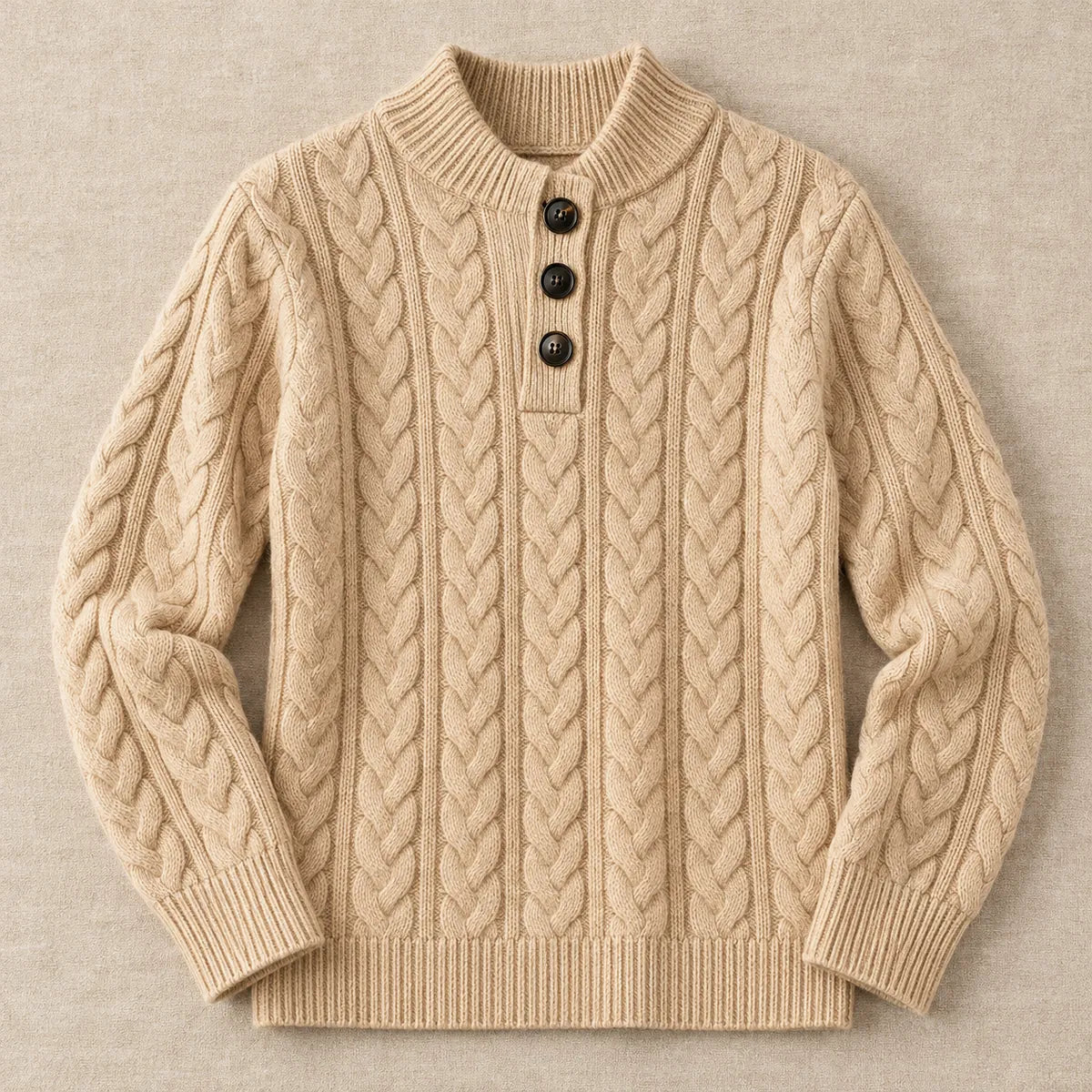 Wool Sweater | Camilla Beige flatlay