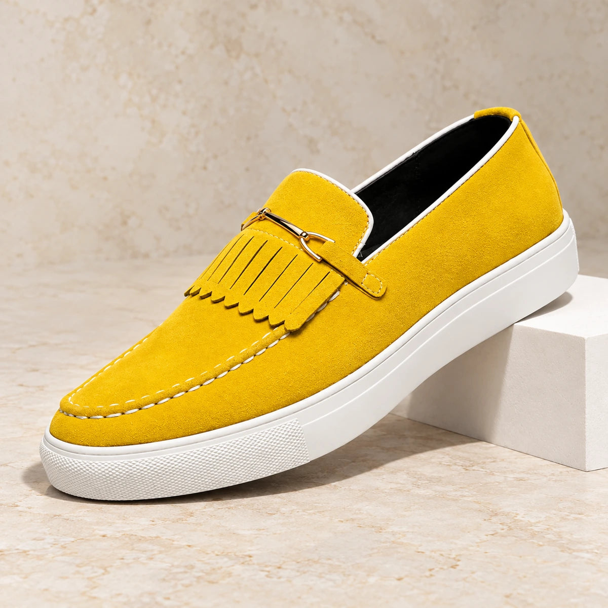 Genuine Suede Loafers | Henrik Yellow secondary